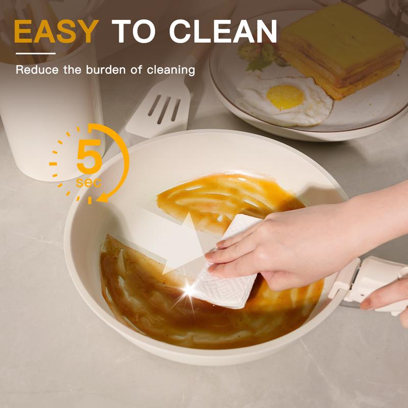20pcs Non-Stick Pots and Pans Set with Detachable Handle
